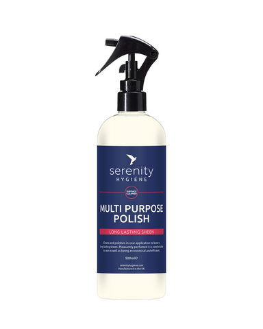 Multipurpose Polish spray bottle, quick-acting versatile cleaner for plastic and rubber surfaces, 500ml.