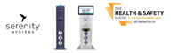 Serenity Hygiene sanitiser totems showcased at Health and Safety Event 2021 Birmingham NEC