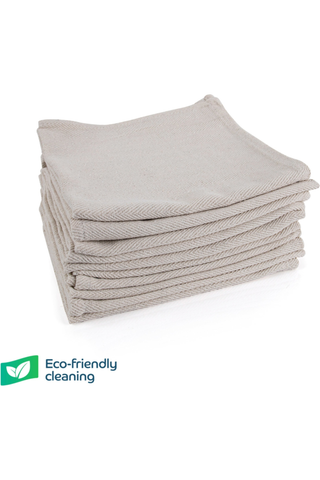 Herringbone floor cloths pack of 10 for eco-friendly cleaning.