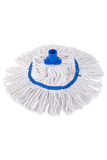 Hygiemix T1D Socket Mop 250 with stayflat band and looped end yarn, blue socket.