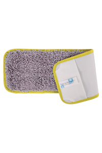 Nano-Ag Antibacterial Microfibre Flat Mop with silver Nano technology and color-coded trim.