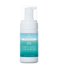 Seagrass Hand Foam Sanitiser with White Lotus fragrance, gentle no alcohol formula.