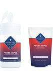 Antimicrobial Probe Wipes for kitchen sanitation, alcohol-free, skin-safe, kills 99.9999% bacteria, 150-wipe tub.