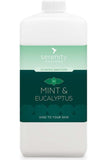 Mint and eucalyptus hand foam sanitiser bottle with Serenity Hygiene label.