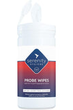 Antimicrobial Probe Wipes tub for kitchen use, alcohol-free, effective against bacteria and viruses.