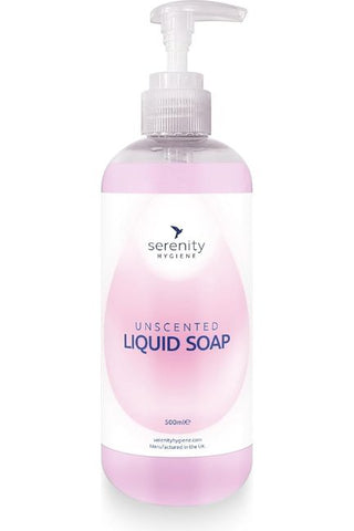 Pearlescent pink hygienic hand soap bottle with pump, 500ml.