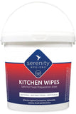 Serenity Hygiene Antimicrobial Kitchen Wipes - tub of 125 antiviral, antibacterial, alcohol-free wipes.