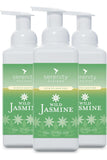 Wild Jasmine Hand Foam Sanitiser bottles with gentle, alcohol-free formula and hypoallergenic jasmine fragrance.