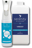 VIRESIST - 10 Day Protection Sanitiser Flairspray bottle and refill for long-lasting surface protection.