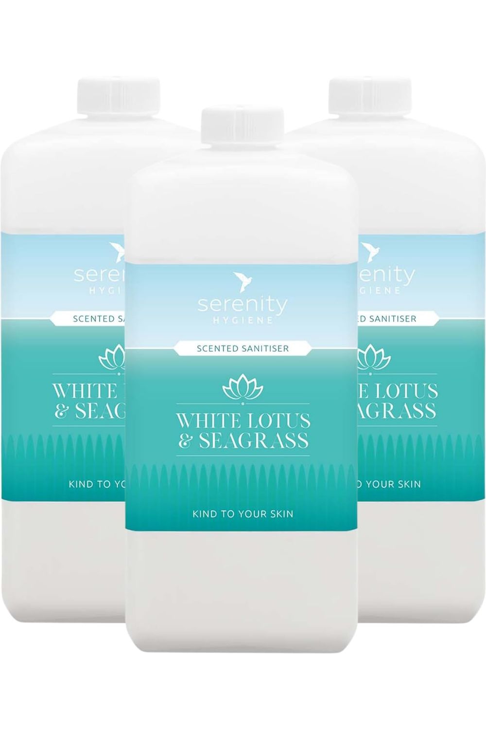 Seagrass Hand Foam Sanitiser with white lotus fragrance, alcohol-free, hypoallergenic, effective germ protection.