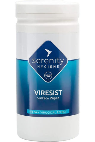 Viresist 10 Day Protection Surface Wipes - antibacterial sanitizing wipes in refillable tub.