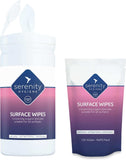 Antibacterial Surface Wipes tub and refill pack for cleaning and sanitizing.