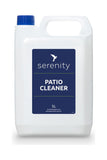 Serenity Patio Cleaner bottle for algae removal, bleach-free formula, gentle on surfaces.