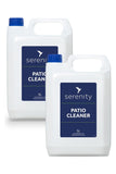 Patio & Decking Cleaner Serenity product bottles for algae removal and gentle cleaning.