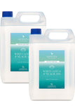 White Lotus and Seagrass Hand Foam Sanitiser bottles, 5L each.