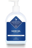 Hand Gel Sanitiser with antiviral and antibacterial properties in a pump bottle.