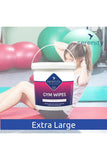 Antimicrobial Gym Wipes in extra-large tub for cleaning and disinfecting gym equipment.