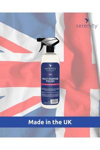 Multipurpose Polish spray bottle with UK flag background.