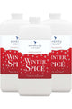 Winter Spice Hand Foam Sanitiser bottles with festive labels and effective germ protection.