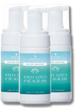 White Lotus and Seagrass Hand Foam Sanitiser bottles with a gentle, hypoallergenic formula.