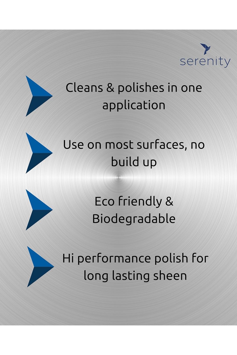Multipurpose Polish benefits infographic with cleaning, versatility, eco-friendly, and high performance features.