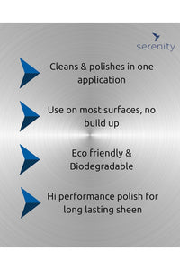 Multipurpose Polish benefits infographic with cleaning, versatility, eco-friendly, and high performance features.