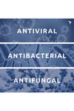 Antiviral, antibacterial, antifungal kitchen wipes illustration.