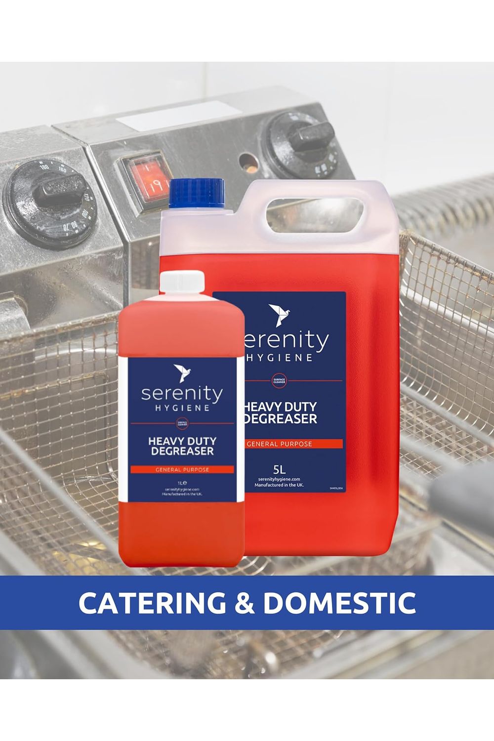 Heavy Duty Degreaser Concentrate for catering and domestic use, eco-friendly and effective for deep cleaning.