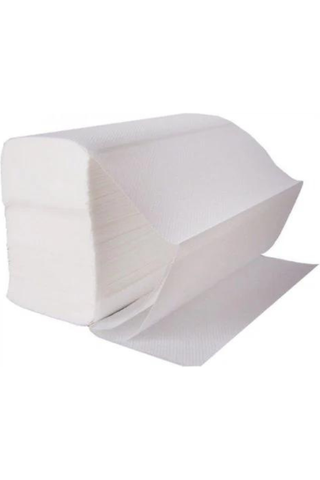 Paper hand towels white 2 ply z fold pack of 3000.