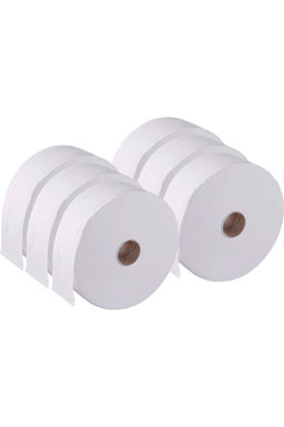 Jumbo Toilet Roll 2 Ply Pack of 6, 300 Meter Length, Strong Perforations, CHSA Accredited, Bright White Paper.
