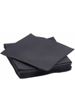 Black cocktail napkins 24x24cm, pack of 2000, ideal for bars and catering.