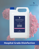 Serenity Hygiene Antibacterial Surface Sanitiser Concentrate, 5L container for hospital-grade disinfection.