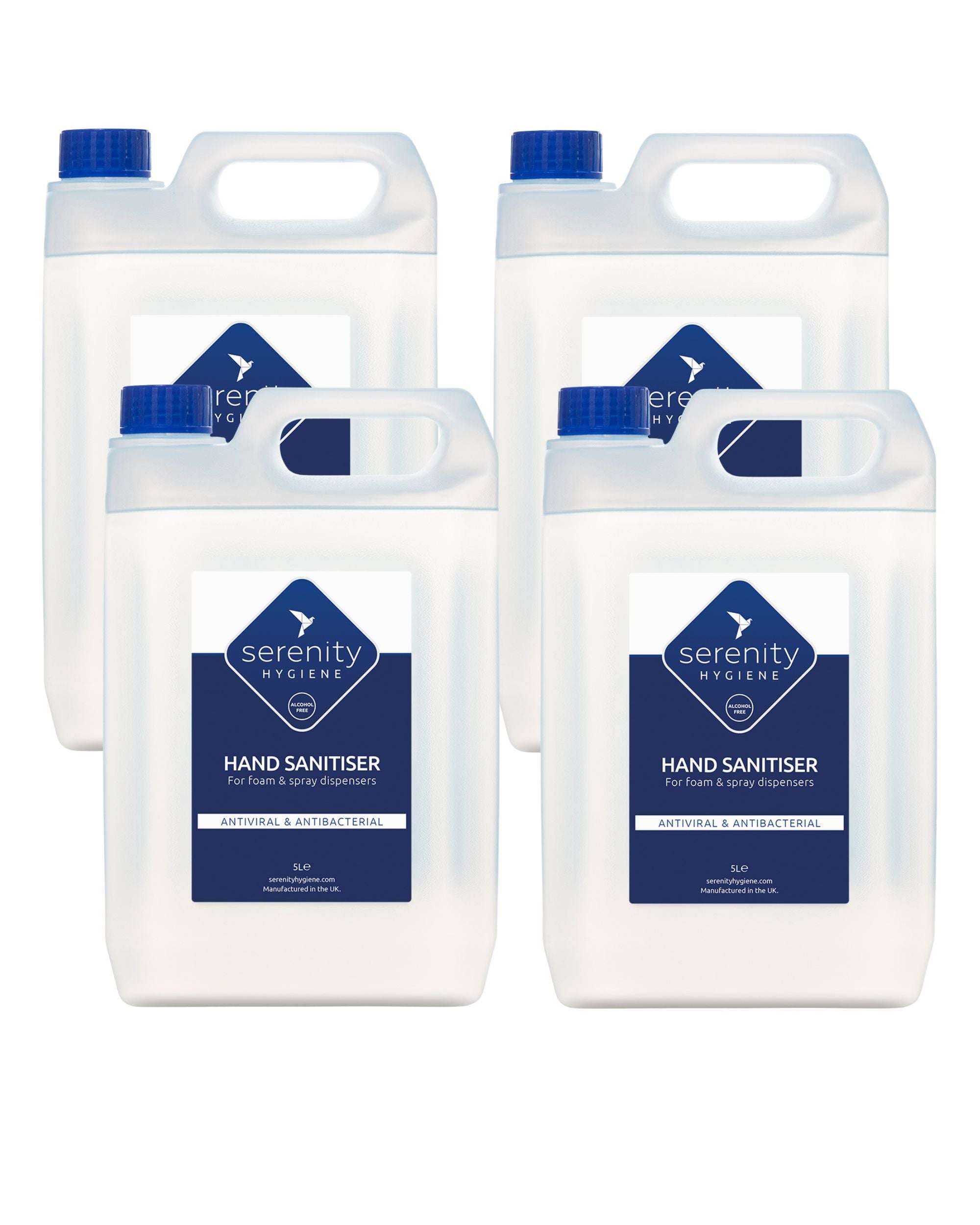 Serenity Unscented Hand Foam Sanitiser bottle for gentle, effective, hypoallergenic germ protection