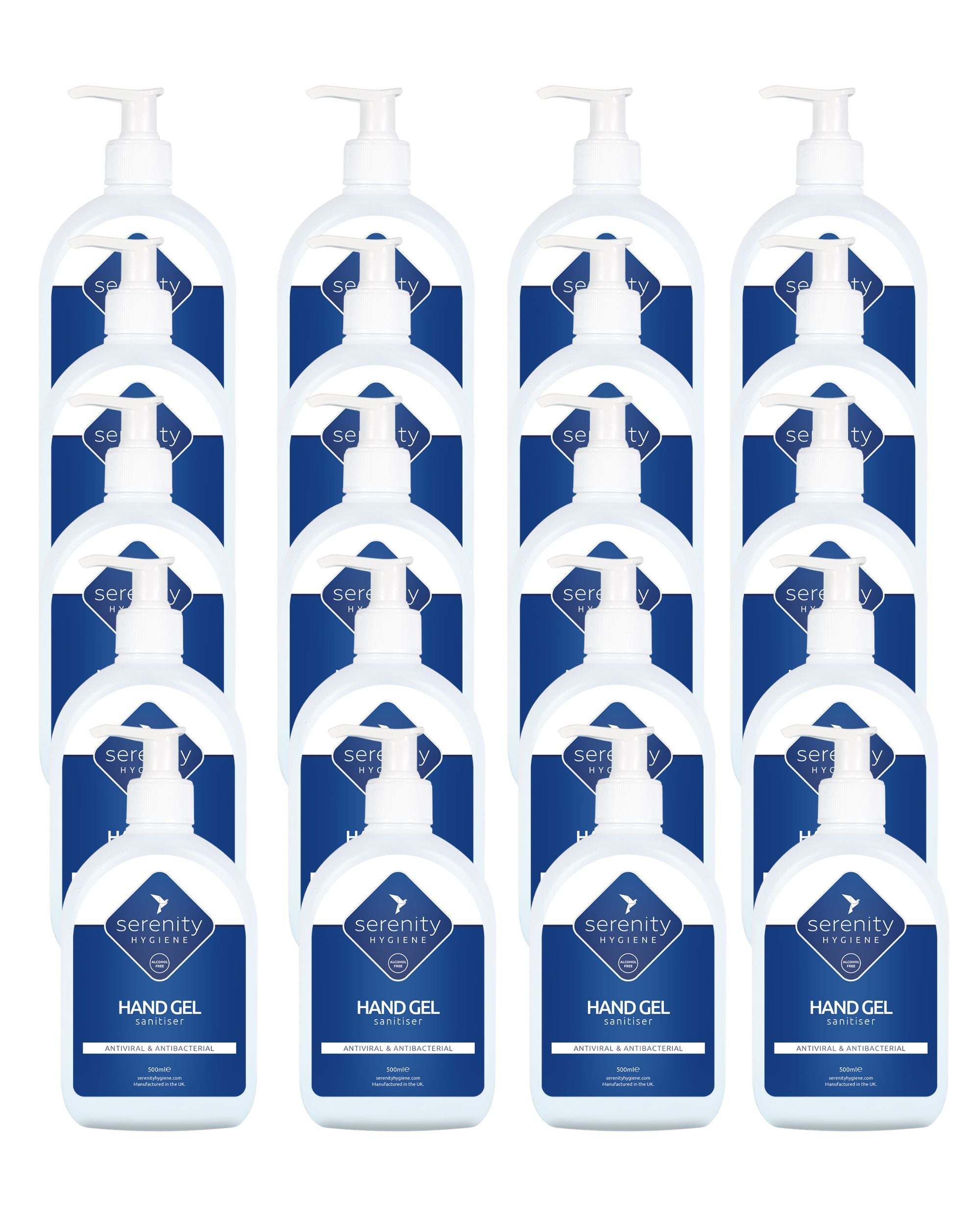 Bottle of antiviral and antibacterial hand gel sanitiser for gentle, effective hand hygiene