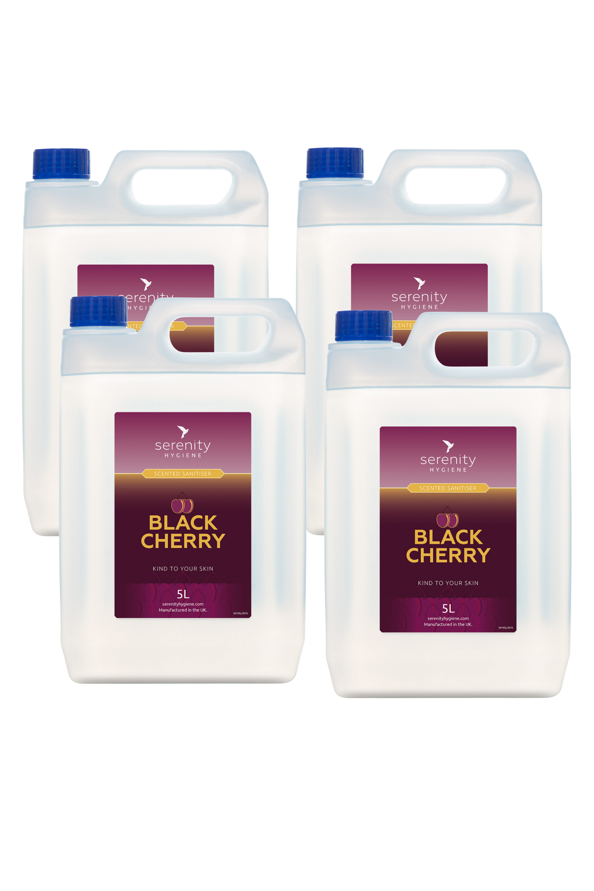 Black Cherry Hand Foam Sanitiser bottle with black cherry fragrance and hypoallergenic foaming formula for effective germ protection