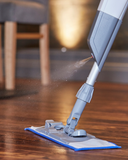 Serenity Hard Floor Misting Mop Kit on wooden floor.