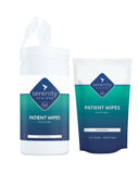 Serenity Hygiene Antimicrobial Patient Wipes packaging with refill pack.