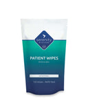 Serenity Hygiene antimicrobial patient wipes package, 150 count, UK-made, skin-safe.